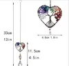 2021 Healing Spiritual Home Window wall Hanging pendant Decor Tree Of Life hang Chakra Stone Prism Natural Crystal Charm Ornament