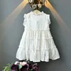 Summer Girls' Dress Suspender Small Love Western Style Net Yarn Party Princess Children Baby Kids Girls Clothing 210625