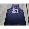 00980098rare Basketball Jersey Men Youth women Vintage Navy blue Larry Finch Yellow Size S-5XL custom any name or number