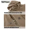 TACVASEN Army Field Jacket Men's Military Cotton Hooded Coat Parka Green Tactical Uniform Windbreaker Hunting Clothes Overcoat 210811