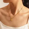 Correntes de ouro chave cadeado pingente colar hip hop colares para mulheres moda presente de jóias
