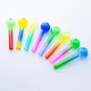 Y223 Special Unique Color Smoking Pipes About 10cm 30mm OD Bowl Oil Rig Glass Hand Pipe
