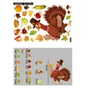 Maple Leaves PVC Window Stickers Turkey Pumpkin Sticker Decoration DIY Thanksgiving Party Decorations for Home Decor