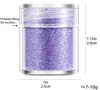 Gliterfärger 10ml / burk 3d Nail Art Sequins Nailpolish Glitter Pulver Makeup Dekorationer Holografisk effekt