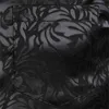 Męskie kwiatowe czarne sukienki Stylowe długie rękawe Koszulka steampunk Men Party Club Bar Social Male Chemise Homme 210730
