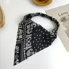 Trójkąt Bandanas Hairband Floral Print Scrunchies Scarf Pałąk Elastyczne Zespoły Do Włosów Turban Headwrap Kobiety Akcesoria Zyy791