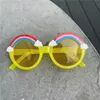 Gafas de sol para niños Anti ultravioleta Arco iris Gafas redondas Colores del caramelo Niños Verano Gafas de sol al aire libre para niñas Niños Decoración 2322 Y2