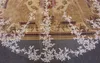 Voiles de mariée cathédrale avec peignes, une couche, bord en dentelle appliqué, très longue longueur, voile de queue de mariage, luxe Amice, accessoires pour cheveux sur mesure pour femmes