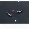 Sale Charm Starry Stars Clear CZ Stud Earrings for Women Wedding 925 Sterling Silver Statement Jewelry Brincos 210707