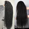 Long Curly Brasilian Deep Wave Frontal Wigs For Black Women Synthetic spets Front Wig 13x4 HD Wet and Wavy Water Wave Hair3472429