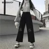 Japon Kawaii Harajuku Genç Kızlar Gevşek Ayı Nakış Vahşi Bacak Baggy Pantolon Rahat Kadın Tatlı Sevimli Sweatpants Pantolon 211124