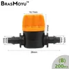 Watering Equipments BRASMOYU 100-200 PCS Miniature Shut Off Coupling Valve Connectors For 1/4" Tubing Plant Drip Water Irrigation Pipe Adapt