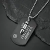 Stainless Steel Vintage Gold Us Army Pendant Necklace Jewelry Men Punk Rock Gift With Chain For Him Chains