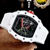 R 7-2MENS MONTRE DE LUXE Watches Silicone Strap Fashion Designer Watch Sports Quartz Analog Clock Relogie Masculino1281C