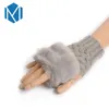 Gants sans doigts Mism Fashion Femmes Hiver Solide Chaud Femme Coton Coton Ticking Hairy Doigt Mitaines Haute Qualité