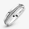 2021 Echt 925 Sterling Silber Authentischer Ring für Frauen Wicklung und Kristall Paar Ringe DIY Mode Hochzeit Schmuck mit Box Geschenk