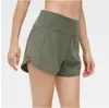 L-189 lockere Yoga-Shorts mit Reißverschlusstasche, schnell trocknende Sport-Sporthose, 2021, hochwertige Sommer-Hothose im neuen Stil mit Markenlogo