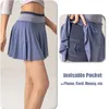 Sportkjolar hög midja tennis golf kjol fitness shorts kvinnor atletisk snabb torr löpning kort sport skort pocket9038338