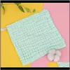 Textiles Home & Gardeby Cotton Plain Square Born Handkerchief Face Infant Wipe Hands Towel Toddler Bibs 70 O2 Drop Delivery 2021 K4Nax