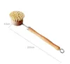 Spazzola per la pulizia della cucina I piatti in sisal con manico lungo in bambù possono sostituire la testa 23 cm DB625