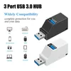 USB 3.0 Hub Adapter Extender Mini Splitter Box 3 Ports PC Laptop MacBook Mobiltelefon Höghastighet U Diskläsare för Xiaomi