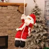Kerstversiering 60% Kerstmis Santa Claus klimmen touw showcase xmas boom raam opknoping decoratie