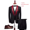 Costumes pour hommes Blazers mariage luxe costume pour hommes haut de gamme smoking Slims hommes toilettage mode Design col robe Set210m