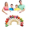 Giocattoli per bambini Bambini Sonaglio in legno Maracas Cabasa Strumento musicale Sand Hammer Strumento Orff Maracas Giocattoli per bambini 0601862 407 K2