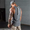Fitness Tank Top Mannen Bodybuilding Merk Kleding Mannen Mouwloze Shirt Slim Fit Vesten Katoenen Gyms Singlets Muscle Tops 210421