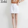 Zoki Donne Sexy Mini Gonna di Jeans Moda Estate Vita Alta Coreano Nero Blu Pacchetto Hip Jeans Harajuku Plus Size Cotone 210621
