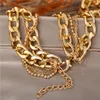 Designer Necklace Luxury Jewelry Fashion Multi Layer Portrait Pendants For Women Punk Vintage Gold Color Design Gift