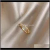 Anéis moda jóias high-end requintado copper incrustado zircon oco anel torcido elegante temperamento womens indicador de dedo aberto conjunto de cluster aberto