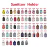 30ml Hand Sanitizer Holders Keychain Party Favor Mini Bottle Cover Square 55 Colors