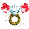 Forniture per matrimoni da 30 pollici / 43 pollici Anello con diamanti Palloncino in alluminio Decorazione per matrimoni Decorazione per feste di San Valentino Palloncino BBE13216
