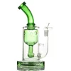 Roze Glazen Bong Dikke basis Ei Percolator Waterpijpen kleur Water Bongs Amber Blauw Groen 24CM hoog