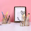 Yooap Gold Glass Makeup Brush Holder Organizer Copper Vintage Handmade Hexagon Pen Cosmetic Eye Eye Liners Exclseories صناديق الصناديق