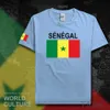 Senegal Sen Men T Shirt Jerseys Nation Team Tshirt 100% Bomull T-shirt Kläder Tees Country Sporting Fotbollsspelare Senegalese X0621