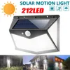 212 Led Exterior Luz de pared solar Sensor de movimiento Seguridad a prueba de agua - 1pc