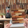 Adesivi murali con venature del legno Adesivo per piastrelle Adesivo impermeabile in PVC Cucina Bagno Pavimenti Scale Pellicola vinilica 3D Decalcomania rimovibile 210929