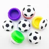 Neueste Smoking 15ML bunte Silikon-Aufbewahrungsbox Wachs Bohrinseln Wig Wag Dabber Stash Case Tragbares innovatives Design Fußballform Hohe Qualität DHL-frei