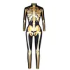 Хэллоуин костюмы 3d череп цифровые печатные комбинезоны косплей брюки паук женщина боди плотно облегающая одежда