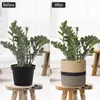 Hand Woven Straw Planter Basket Indoor Outdoor Storage Flower Pot Plant Container Home Living Room Decoration 211130
