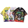 Aolamegs Männer T-shirt Cartoon Graffiti Print Gemütliche Harajuku Hip Hop Stil Kurzarm Liebhaber High Street Casual Sommer Streetwear 210716