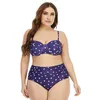 Mulheres Swimwear Mulheres Cintura Alta Biquini Biquini Plus Size XXXL Swimsuit Feminino Push Up Bathing Suit 2021 Sexy Grande 4XL 2XL Imprimir Dot