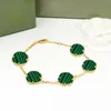 Link Chain Women Bracelets & Bangles Fashion Plant Pattern Fine Jewelry Womens Classic Bracelet with Box Options