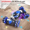 Carro rc 4wd controle de rádio dublê gesto indução offroad veículo deriva brinquedos com luz music4314591