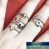 925 Sterling Silver Pierścienie dla Kobiet Initial Letter Pierścień Pierścień Regulowany Koreański Nazwa Biżuterii Ring Bague Femme Anillos Prezenty