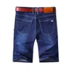 Heren Zomer Stretch Lichtgewicht Blauw Denim Jeans Kort voor Mannen Jean Shorts Broek Plus Size Large 42 44 210723