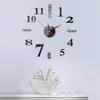 Duvar Saatleri DIY 3D Dekoratif Saat Ayna Çıkartmaları Yaratıcı Çıkarılabilir Sanat Çıkartma Ev Dekoru Oturma Odası Kuvars İğne