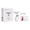 rechargeable led photon therapy 3 colors neck face beauty device skin lifting massager machine